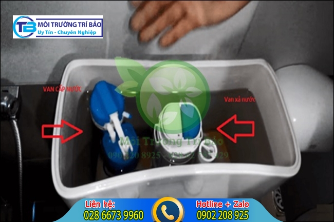 c&aacute;ch lắp đặt bồn xả nước bồn cầu theo bộ phận