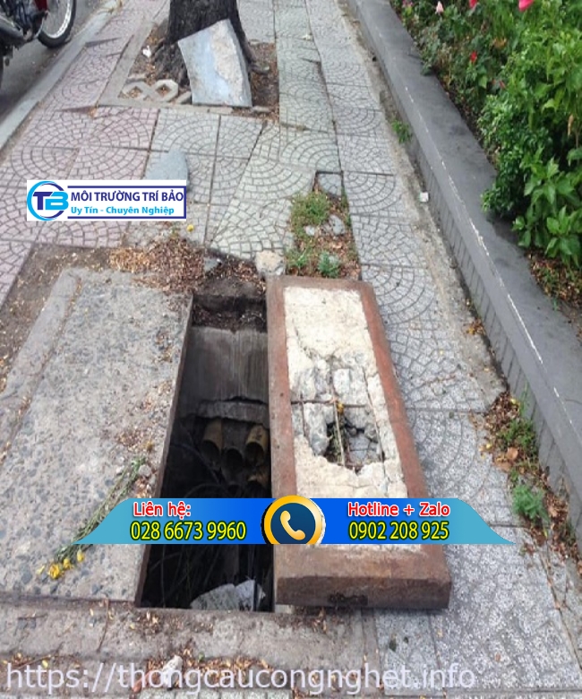 Xữ lý đường cống thoát nước.