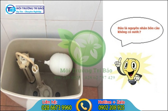 nguy&ecirc;n nh&acirc;n k&eacute;t nước bồn cầu kh&ocirc;ng c&oacute; nước