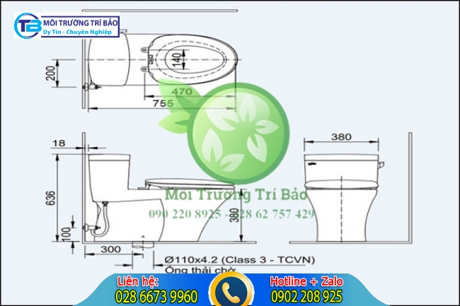 K&iacute;ch thước bồn cầu Inax 1 khối