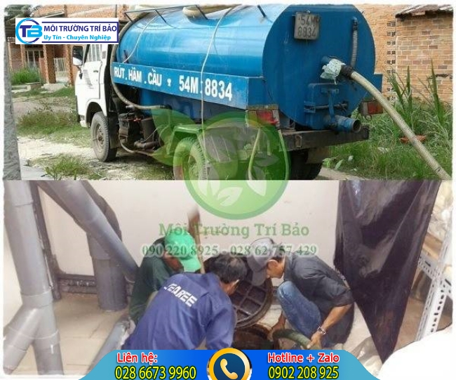 Đơn vị thi công hút bể phốt.