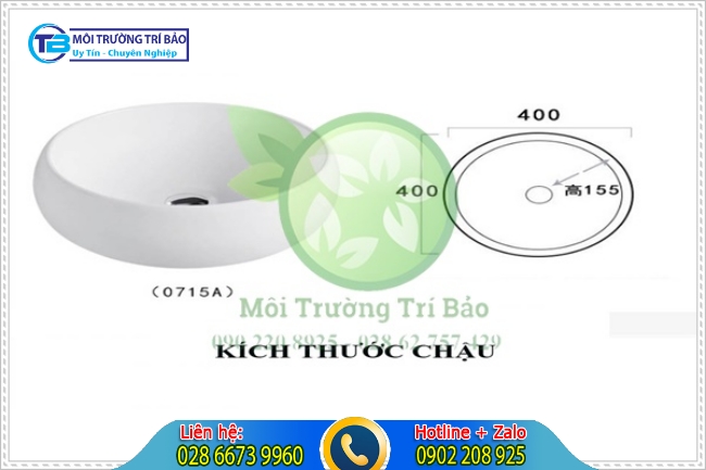 Kích thước lavabo tròn