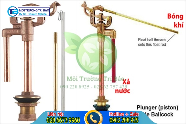 c&aacute;ch chỉnh phao bồn cầu pittong đồng