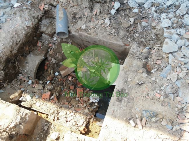 Đào hầm cầu tại Bình Dương.