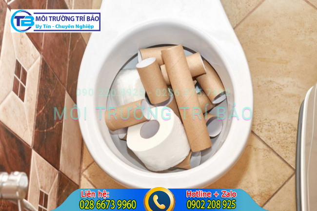 Giấy g&acirc;y bồn cầu nước xả chậm.