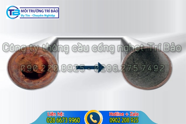 Ống dẫn nước bị đống cặn.