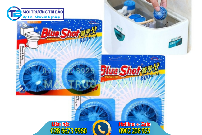 Vi&ecirc;n tẩy bồn cầu Blue shot.